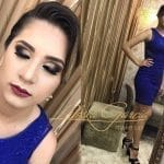 Maquiagem que combina com vestido azul