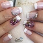 Unhas decoradas com flores e francesinha: Passo a passo e fotos!