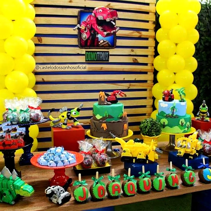 Dinotrux para festa infantil - ideias e decoração