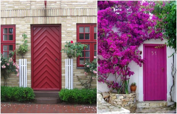 Portas e Janelas floridas e coloridas