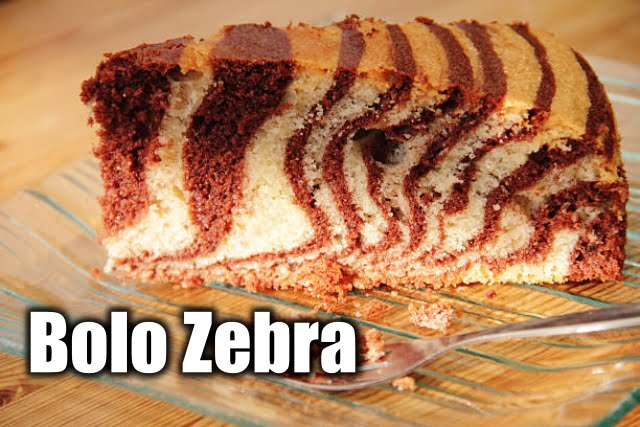 Bolo Zebra de Chocolate com baunilha fácil e delicioso
